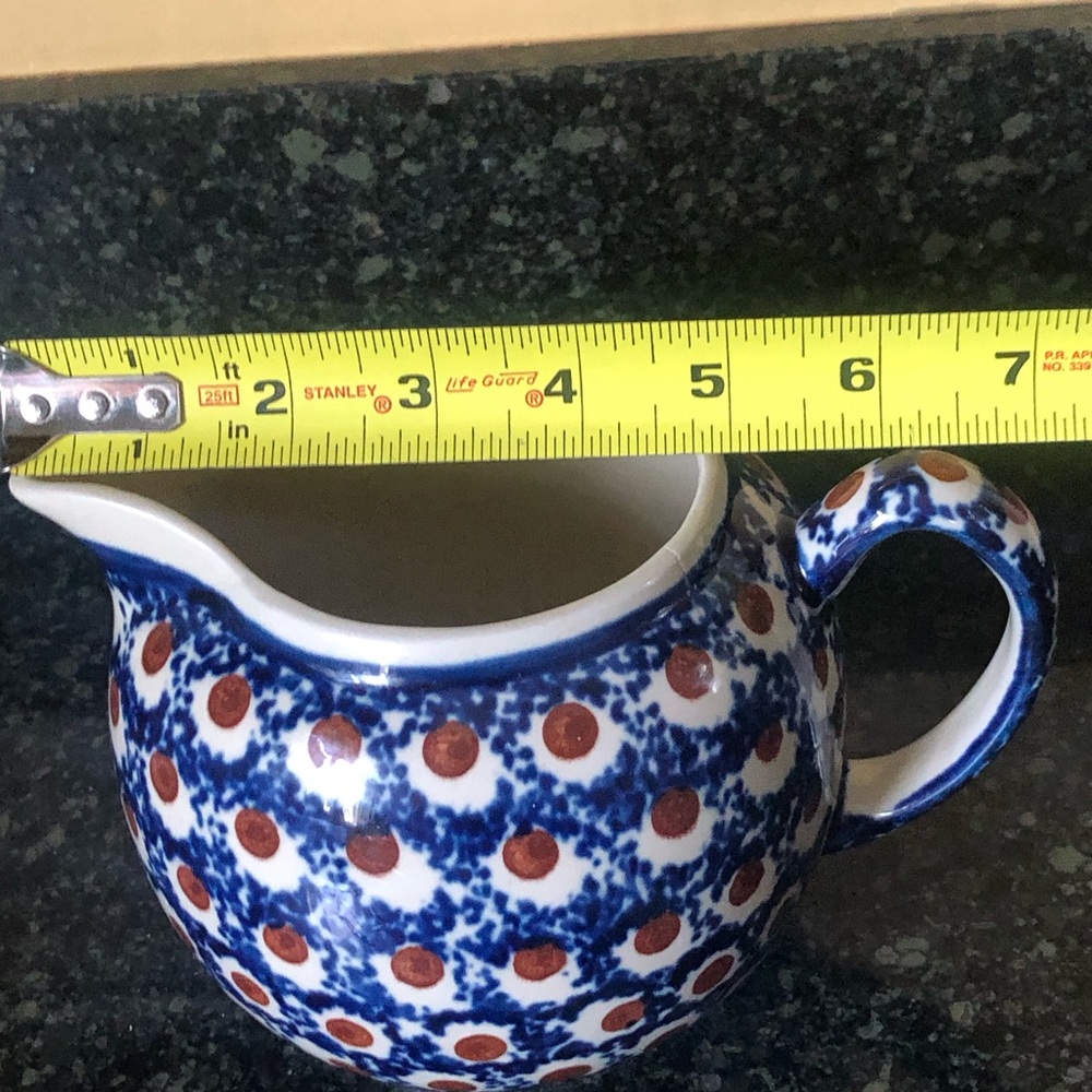 Boleslawiec Hand Made Polish Pottery Creamer Pitcher - Picture 9 of 9